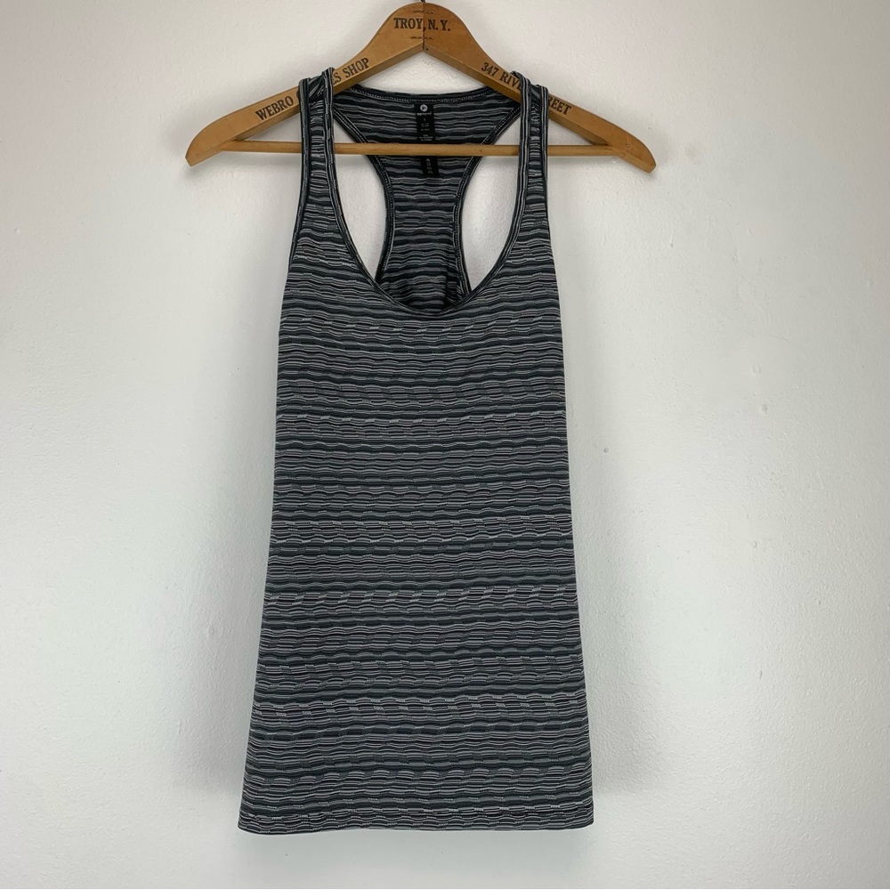 90 Degrees by Reflex Racerback Tank Top Women's Size Small Black Gray Active Gym